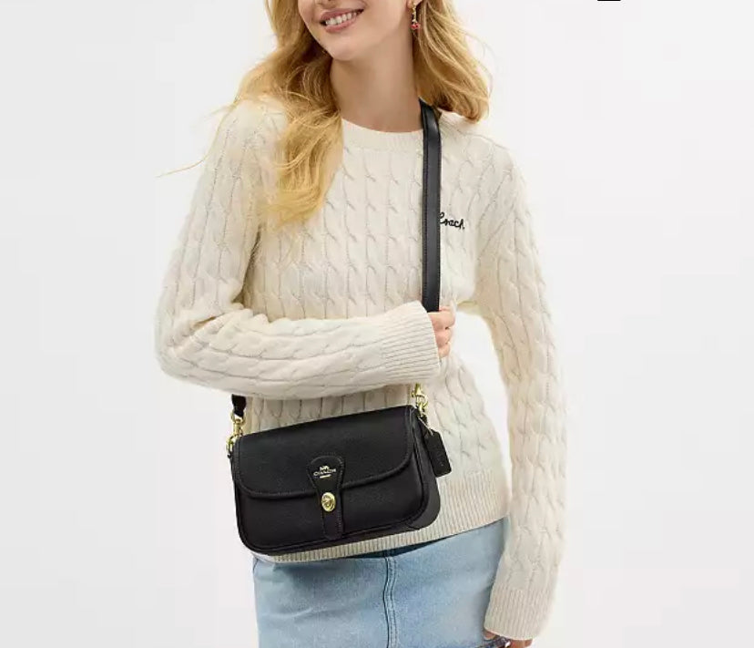 Coach Hadley Shoulder Bag With Signature Canvas