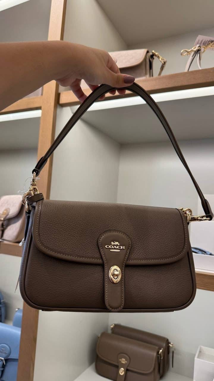 Coach Hadley Shoulder Bag With Signature Canvas