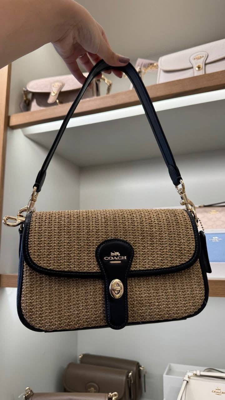 Coach Hadley Shoulder Bag With Signature Canvas