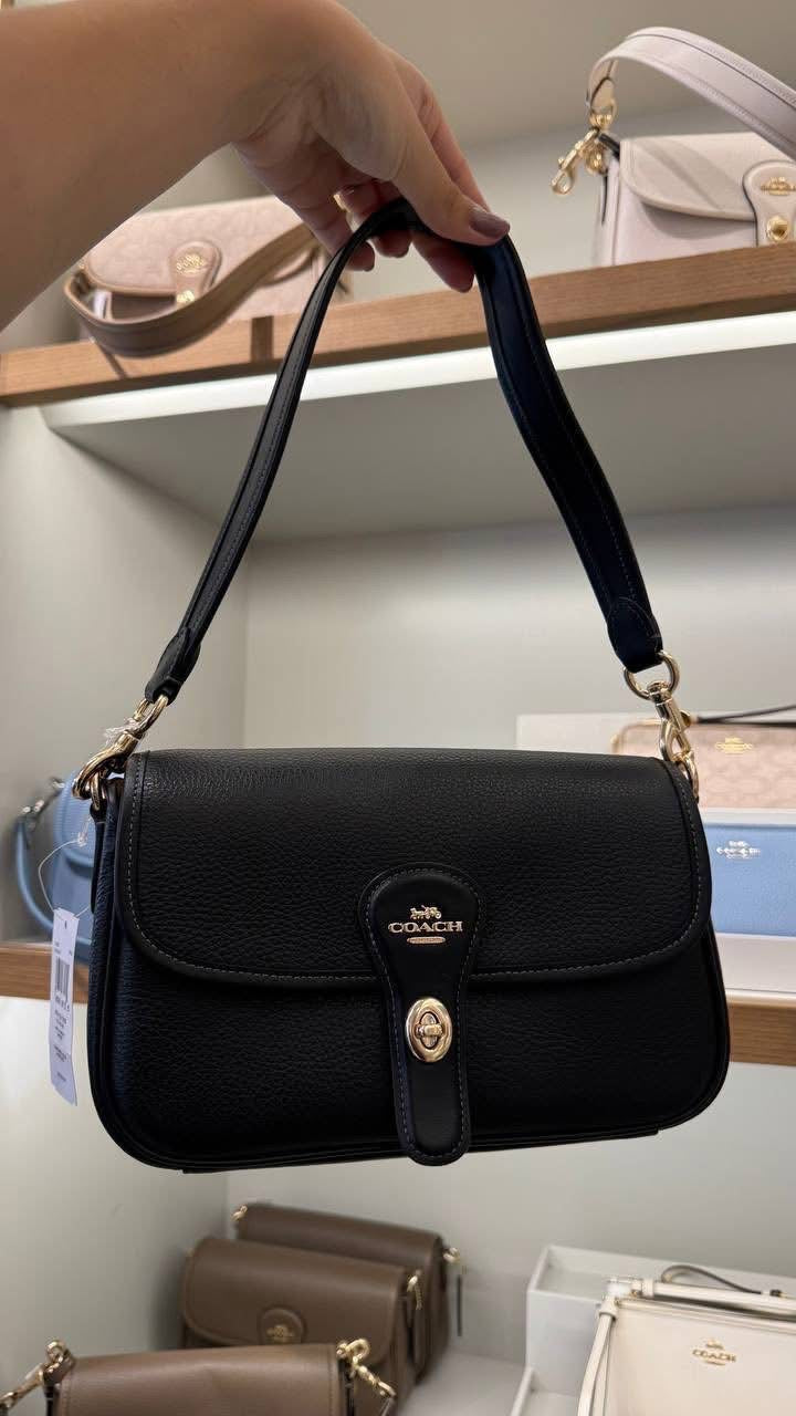 Coach Hadley Shoulder Bag With Signature Canvas